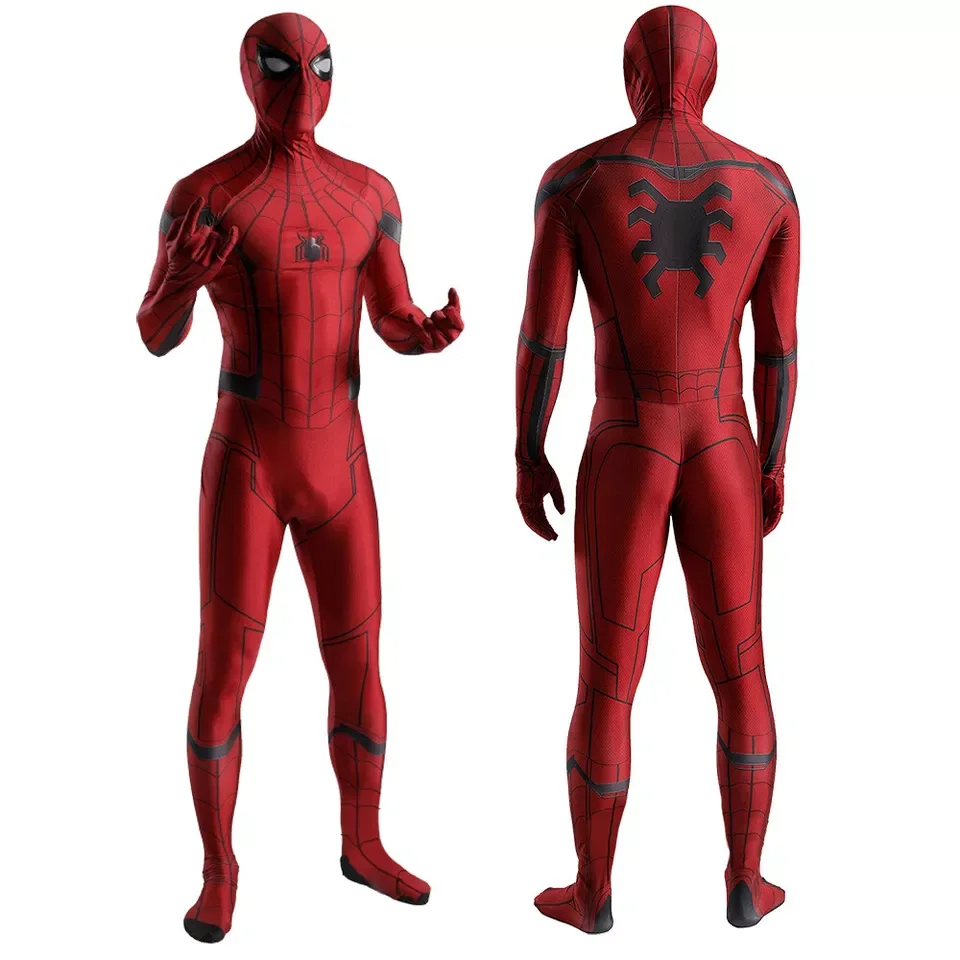 Halloween Homecoming Scarlet Spider Superhero Cosplay Costume Full Spiderman Bodysuit Zentai Second Jumpsuits