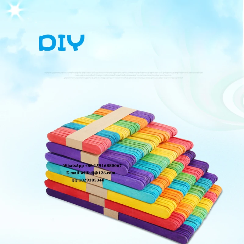 Wooden Ice Cream Sticks 50PCS for Coffee Tea DIY Jewely Making UV Resin Tools ice cream sticks