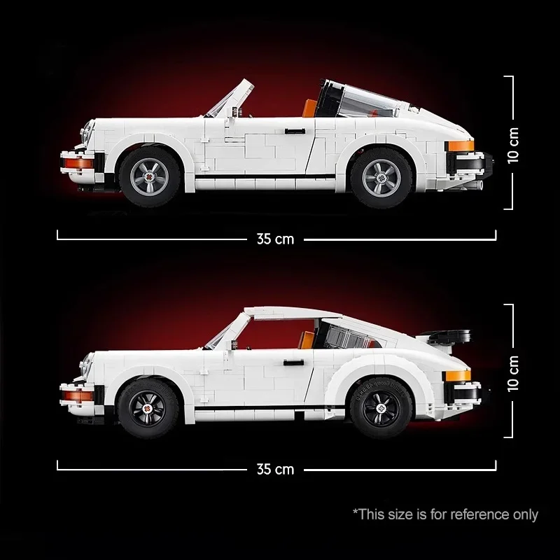 Technical Retro Car Model 1458PCS assemble toy 10295 Building Blocks Set 2in1 Race Classic Model Kit for Adults and Teens Toys Christmas Gift