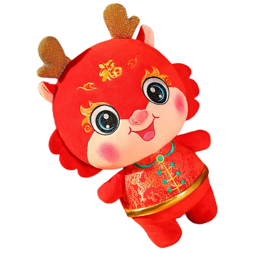 

Chinese Dragon Doll Cartoon Plush New Year Spring Festival Children'S Birthdays Gifts Stuffed Dragon Doll Decorations
