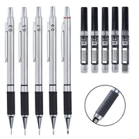 Metal Mechanical Pencil 0.3/0.5/0.7/0.9/2.0mm HB Automatic Pencil with Protective Cover Office School Writing Supplies 1