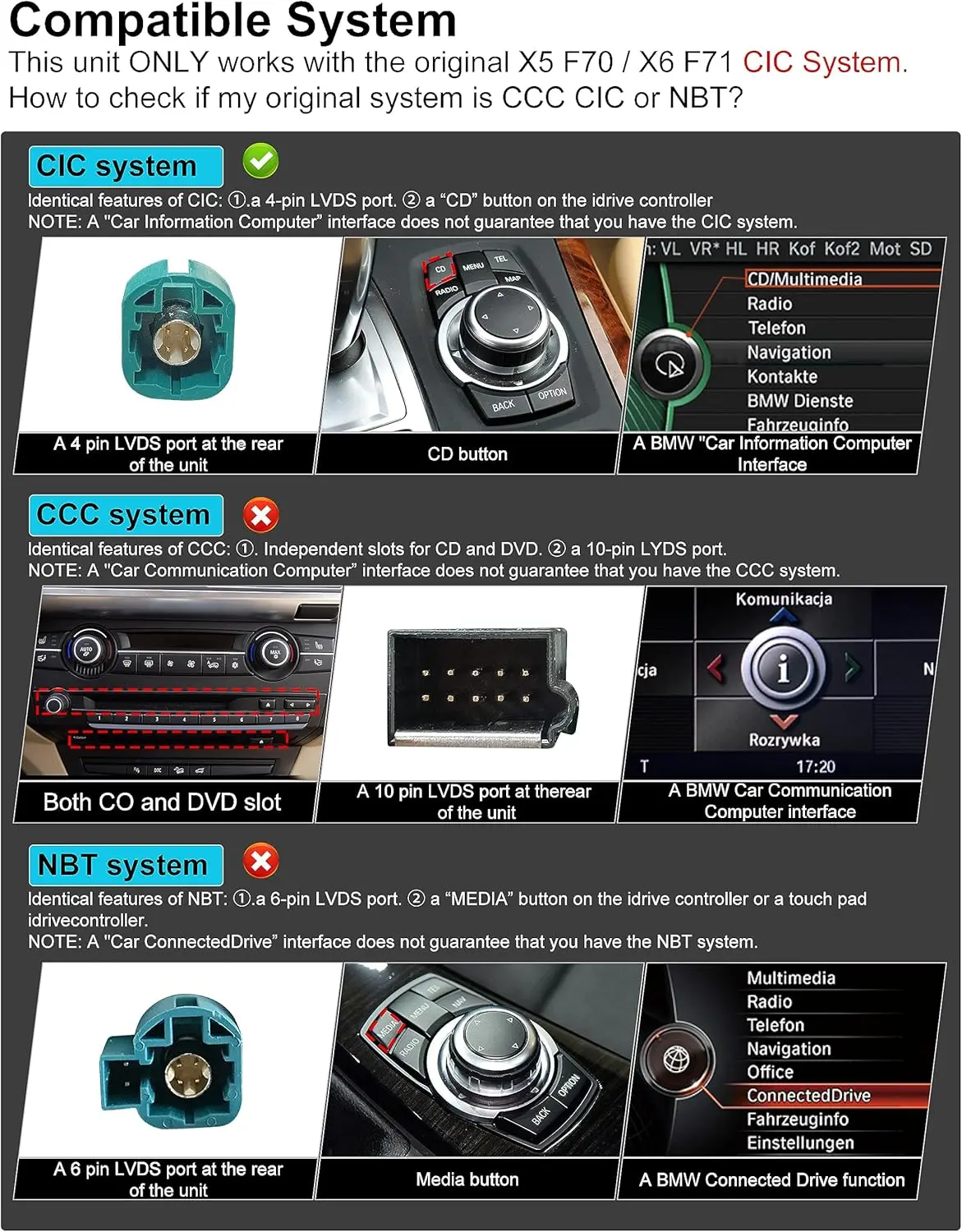 Android 13 Car Radio for BMW 3er E90 E91 E92 E93 CIC Octa Core System,12.3" Touc