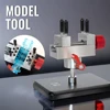 2-in-1 Universal Model Building Tool Holder for Military & Gundam Model Making DIY 360° Rotating Clamp Antiskid Vise & Bender 1