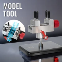 2-in-1 Universal Model Building Tool Holder for Military & Gundam Model Making DIY 360° Rotating Clamp Antiskid Vise & Bender 1