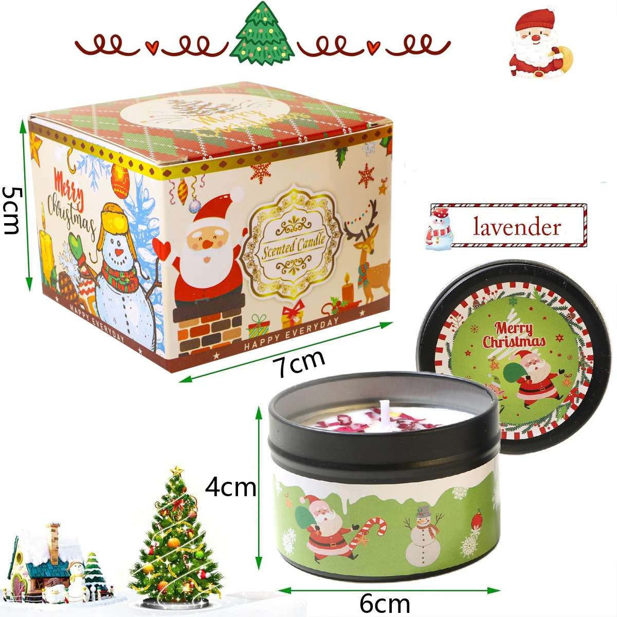 Aromatherapy Scented Candle Gift Set with Dried Floral Accents