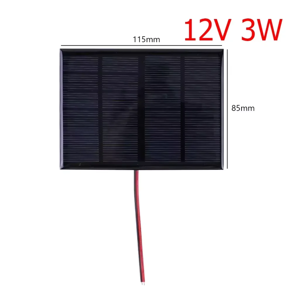 ตัวเลือกสินค้า แผงโซลาร์เซลล์ 5W 12V ชาร์จแบตเตอรี่กลางแจ้ง DIY
