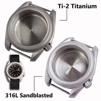 Titanium 3.8 Crown Sandblasted 316L Watch Case for NH35 NH36 NH38 NH70 NH72 ETA2824 PT5000 SW200 ST2130 40mm Sapphire Crystal
