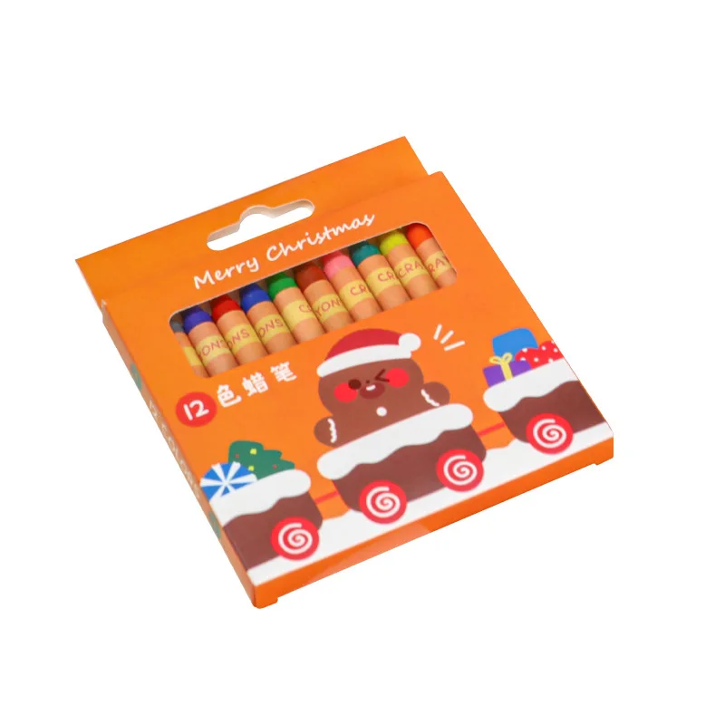 Christmas Crayon 8-Color and 12 Color Crayon Set Stationery and Office Supplies