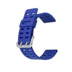 Camouflage Silicone Sport Watch Strap - 22mm - 22mm (Dark blue)