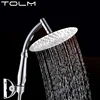 6 Inch Chrome High Pressure 360 Adjustable Large Round R ainfall Sprayer Bathroom Hand Held Shower Head Shower Faucet 1