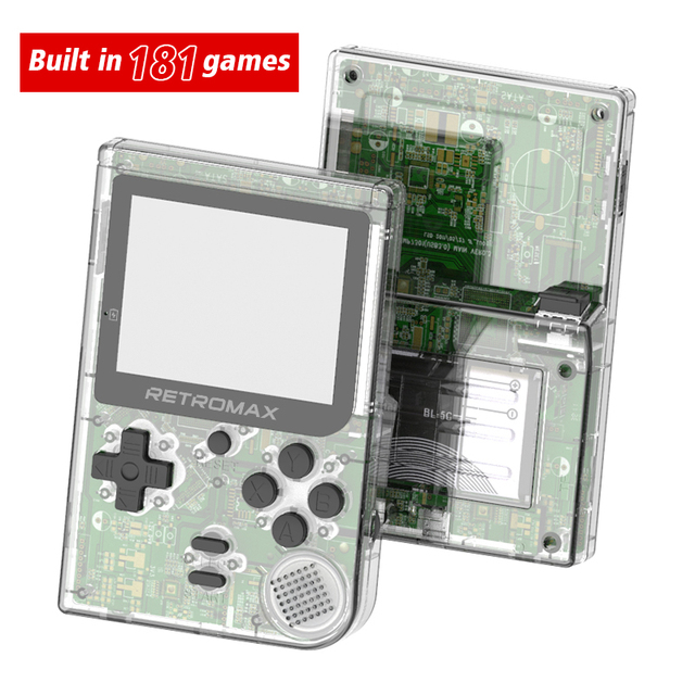 FROG 8 Bit Mini Retro Video Games Console 3 Inch TFT Color  Screen Handheld Game Controller Built In 181 Classic Games