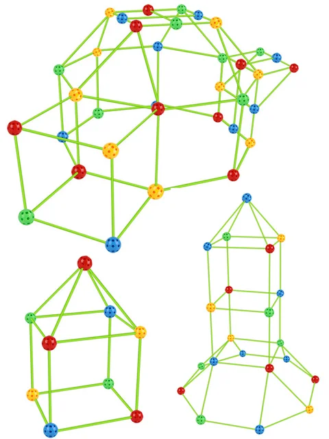 Kids Fort Building Castles Plastic Inserted Assembled Blocks 3D Play House Tunnels Toy Educational Toys DIY Tent конструктор Toy 1