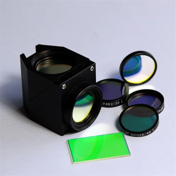 Set Di Filtri A Fluorescenza Esagonale Per Microscopio Ottico Filtri A Bandpass Biomedico Per Strumenti Di Reazione A Catena Della Polimerasi