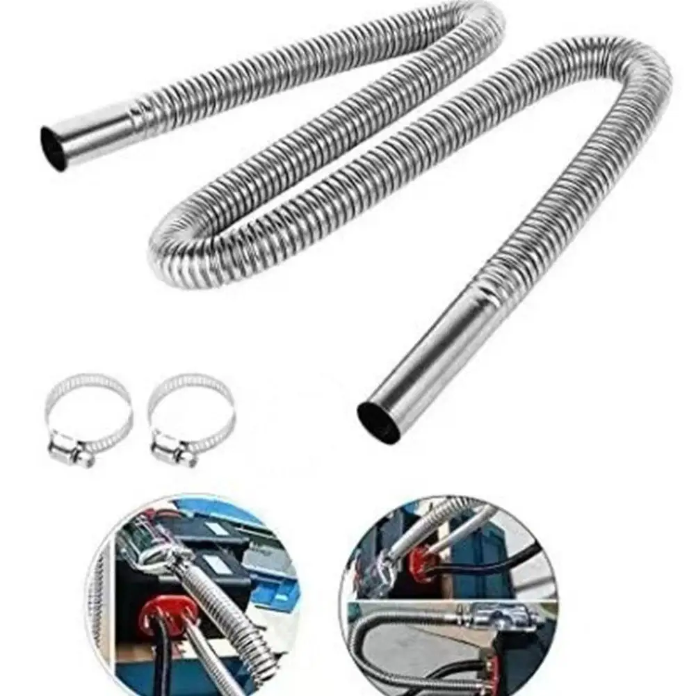 120/150/200CM Exhaust Hose Steel Exhaust Pipe Car Parking Heater Diesel Gas Vent Hose Car Accessories