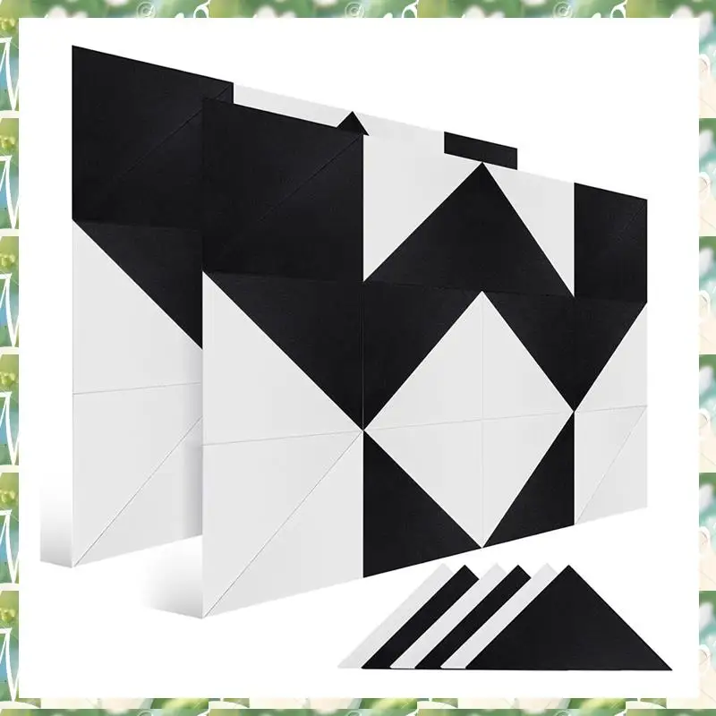 Sports Acoustic Panels, 24 Pack Soundproof Wall Panels,Self-Adhesive Sound Absorbing, Triangle Sound Proof Panels,Acoustic Panel