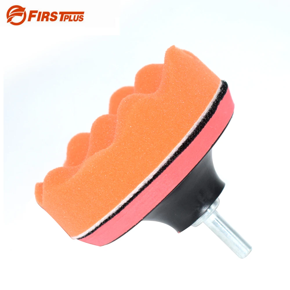 19 x Undulate Sponge Polishing Pad Car Paint Grinding Pads Clean Brush Tools for Car Polisher 180mm Self-Adhesive