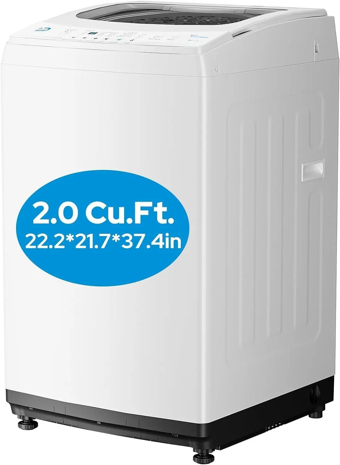 Washing Machine 2.0 Cu.Ft. Compact Full Automatic lavadora portatil for Apartments RV Dorms Portable Washer White