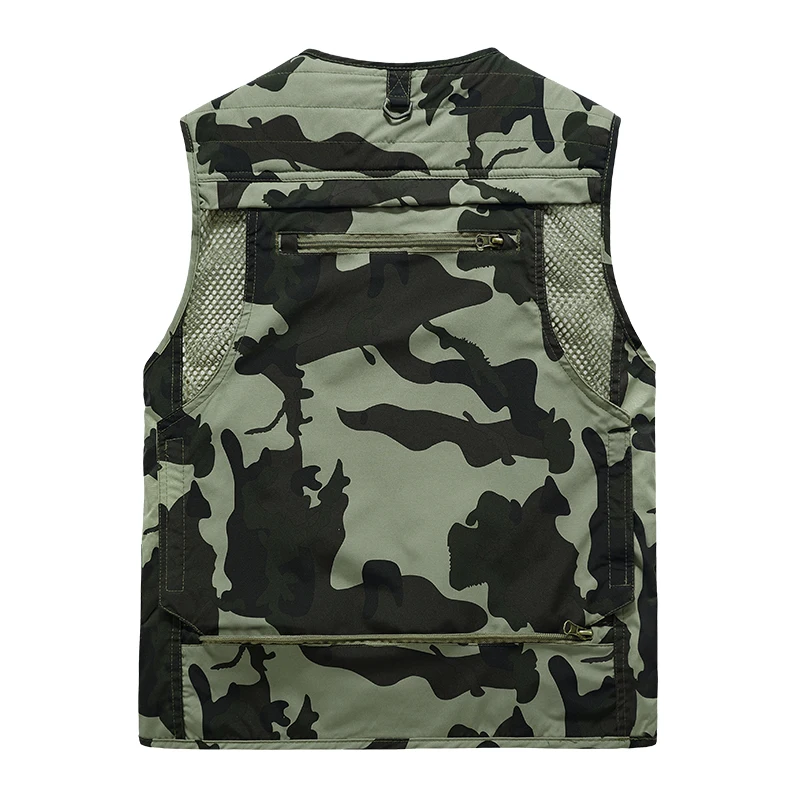 2023 Men Camouflage Multi Pocket Sleeveless Cargo Vest Mens Tactical  Military Cardigan Waistcoat Vest Man Casual Bomber Vest 5xl - Vests -  AliExpress