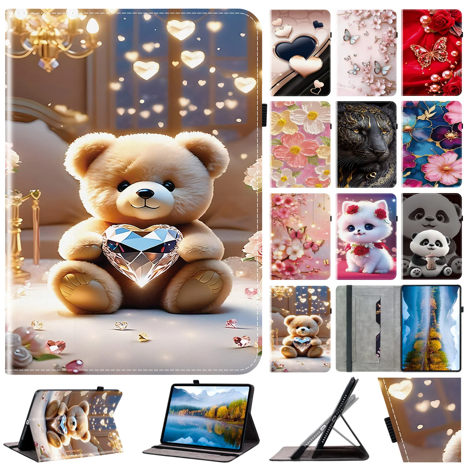 Premium Leather Tablet Case with Multi-Model Compatibility, Durable and Stylish Protection