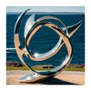 Wholesale contemporary red heart sculpture mall stainless steel 2