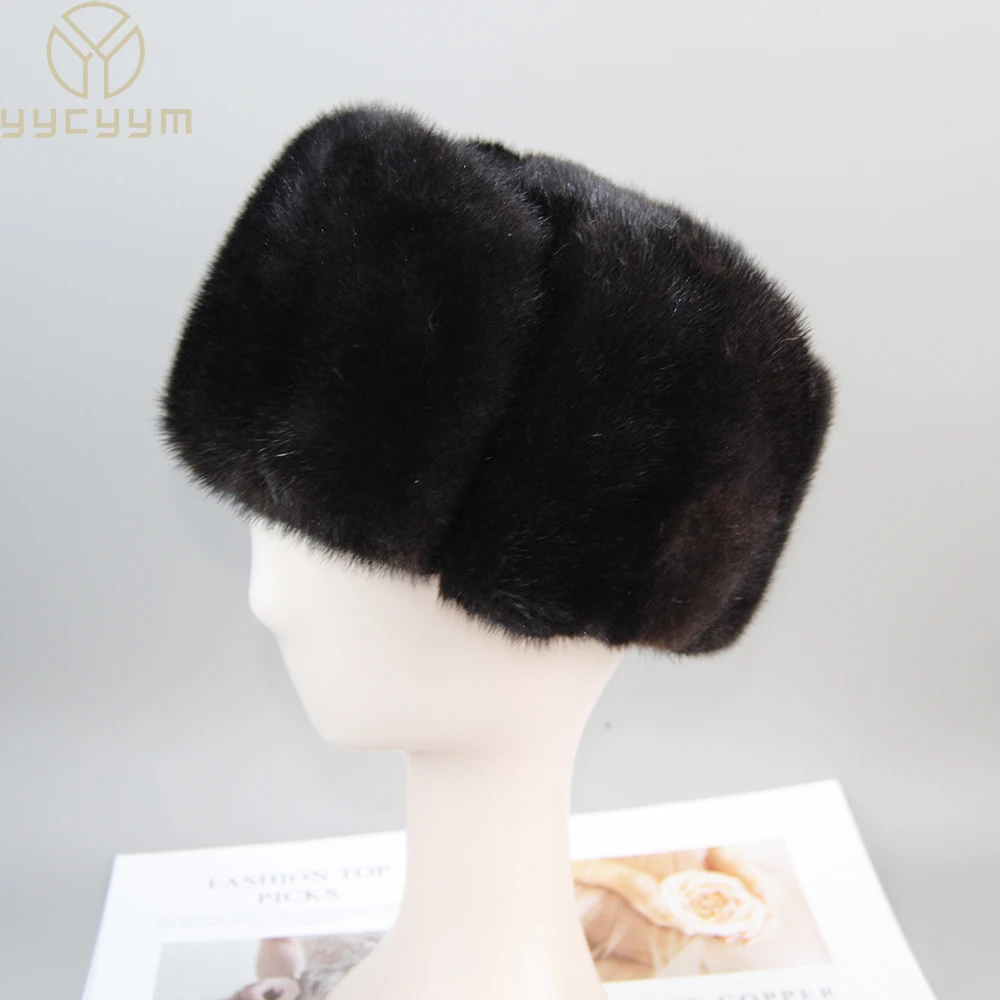 real-mink-fur-cap-luxury-winter-whole-marten-hair-genuine-mink-fur-bomber-hats-unisex-thick-ear-warm-brown-black-gorras-hombre