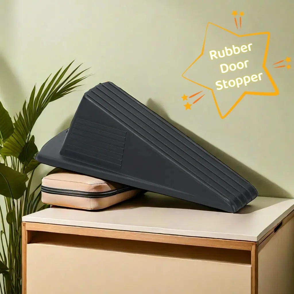 

2-pack Wear-resistant Anti-slip Rubber Door Stop Plastic Door Stopper Rubber Household Removable Stop Door Wedge