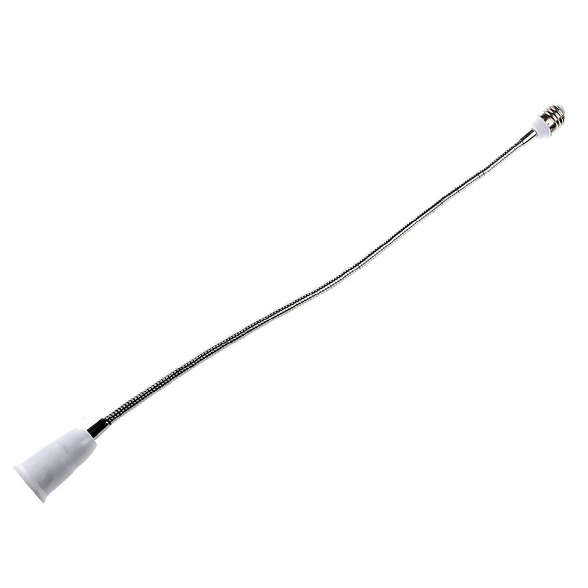 BAAU 3X E27 to E27 Light Lamp Bulb Flexible Extension Adaptor Converter (White,60cm)