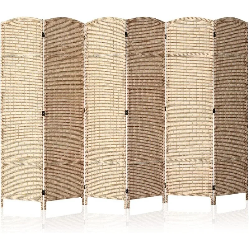 

Room Divider 6 Panel Room Partition, Foldable Freestanding Room Dividers, 6 FT Tall and Extra Wide Double-Hinged Decorative