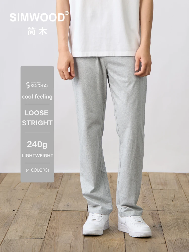 Sport Jogging Trousers Fashionable Wide Leg Pants Wide Leg Pants Fashion Pants Men Summer 240gsm Sorona Fabric Jogger Pants
