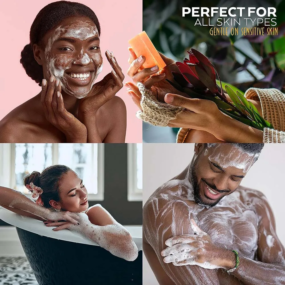 3Pcs Turmeric Soap Face Cleansing Anti Acne Whitening Skin Lightening Face Remove Pimples Dark Spots Lightening Handmade Soap 4