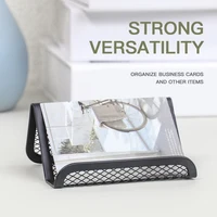 Metal Mesh Business Card Holder, Name Card Stand for Office Business Card Display 50 Cards Organizer, 12 Packs 2