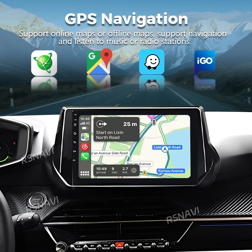 Autoradio Android 16 con Carplay per Peugeot 2008 208 2019 2020 2021 2022, Navigazione GPS, Lettore Multimediale, Stereo WIFI+4G DVD - Image 5