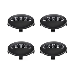 4PCS Car Wheel Center Hub Caps - Stylish Rim Covers Replacement Decoration (Black)