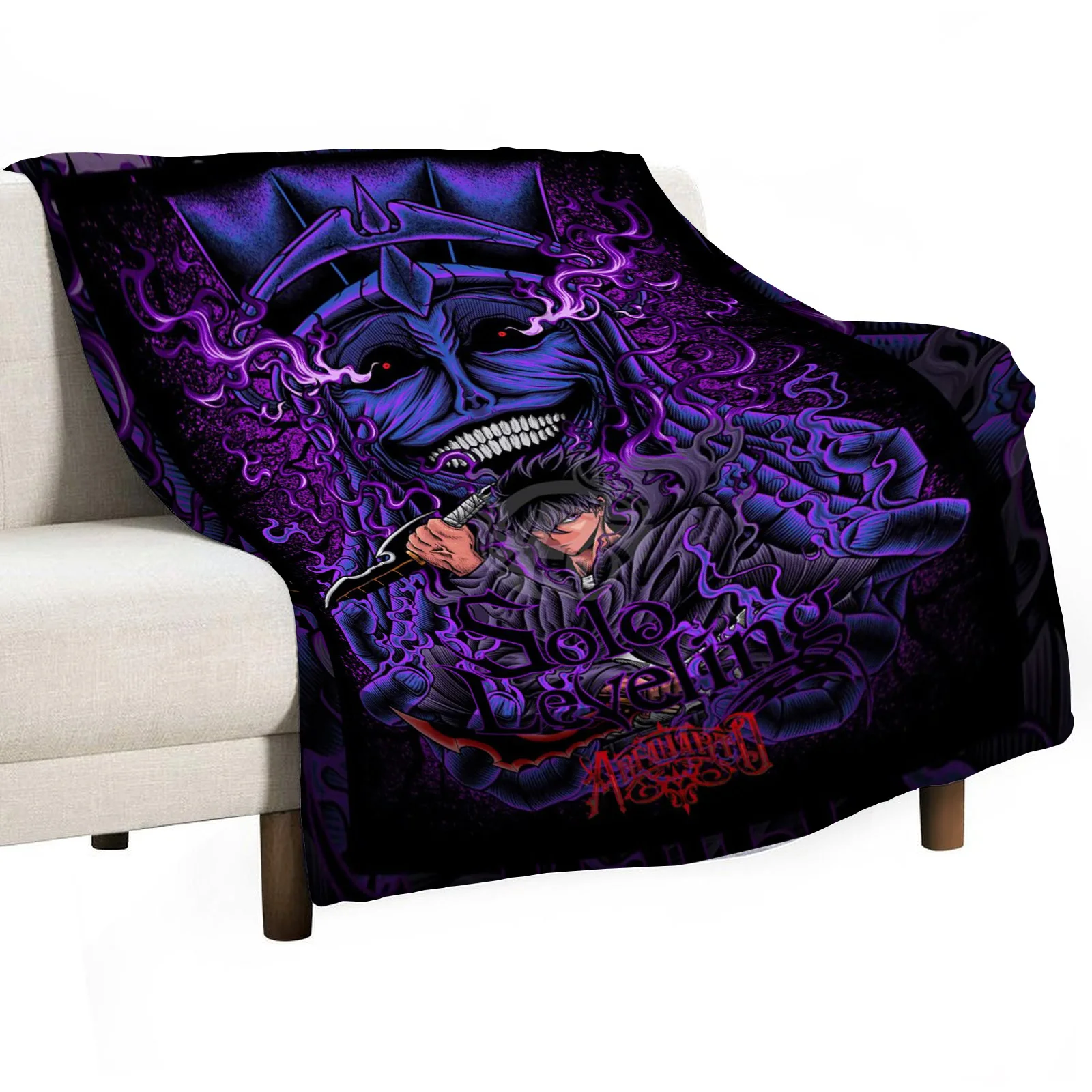 Solo Leveling Printed Blanket Picnic Blankets Warm Blanket Soft and Comfortable Blanket Home Travel Birthday Gift 6