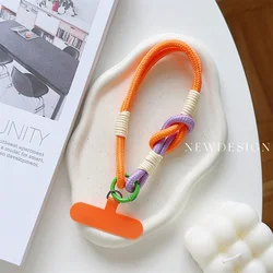Universal Anti - Slip Phone Lanyard Pendant - Portable Wrist Strap Accessory (Orange Purple)