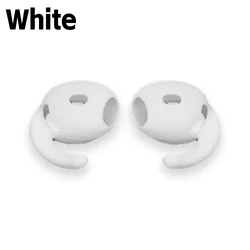 Silicone Anti - Slip Eartips - Protective Earbud Covers (6 Pairs) - 3Pair (WHITE)