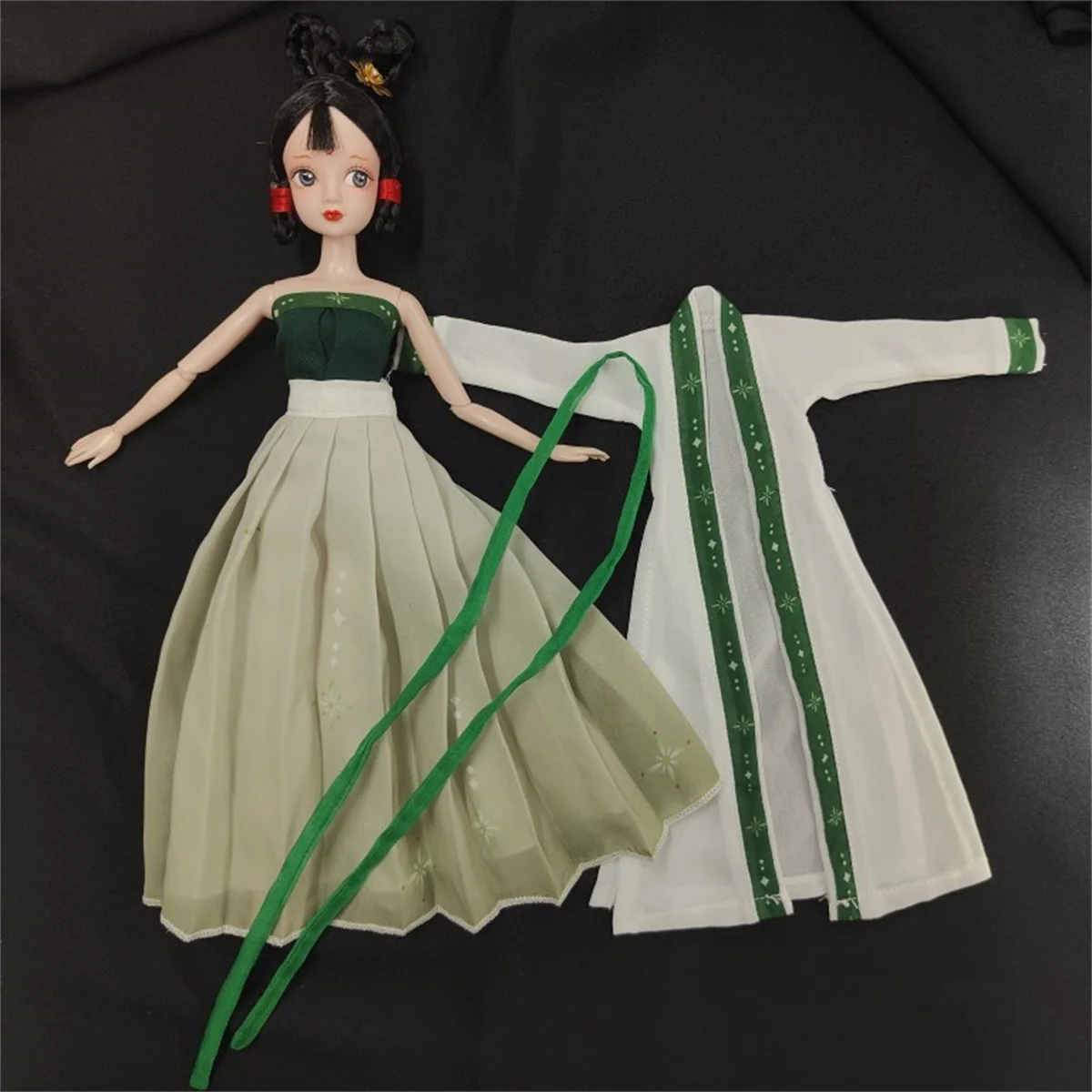 

Длинное платье на заказ 1/6, женское Красное Длинное Платье ханьфу, китайская одежда в стиле древнего аниме, костюм для 12-дюймовых фигурок BJD, игрушки