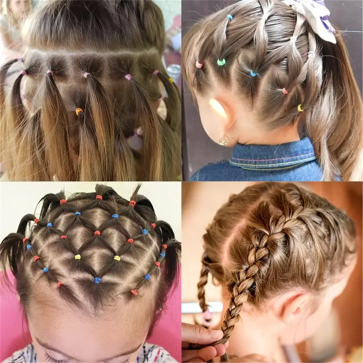 1000 قطعة/الحزمة اربطة مطاطية ملونة