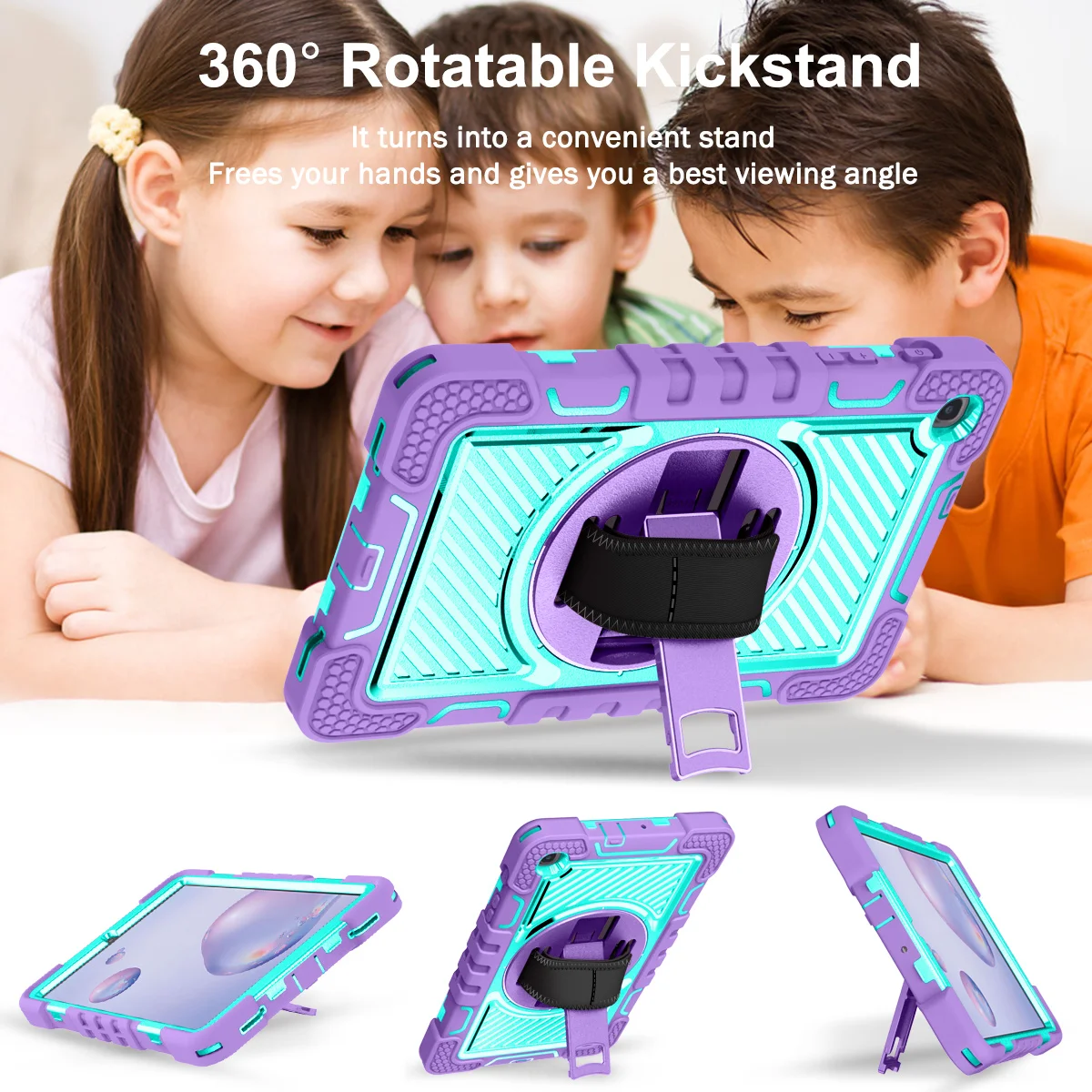 For Samsung Galaxy Tab A 8.4 2020 Sm-T307 T307U Case 360°Rotating Kickstand Heavy Duty Cover For Tab A7 T500/505/509(2020/2022)