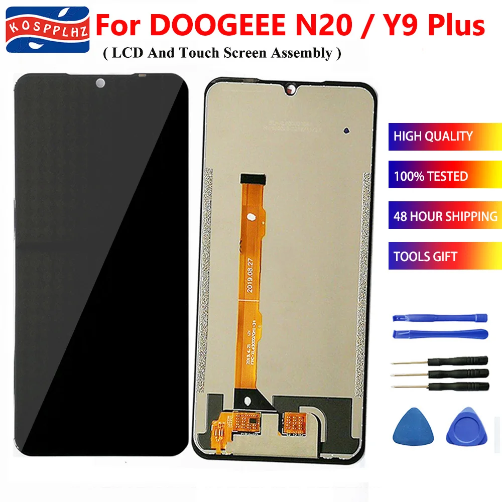 

Orginal For DOOGEE Y9 Plus LCD Display + Touch Screen Digitizer Replacement For Doogee Y9Plus LCD + Glue