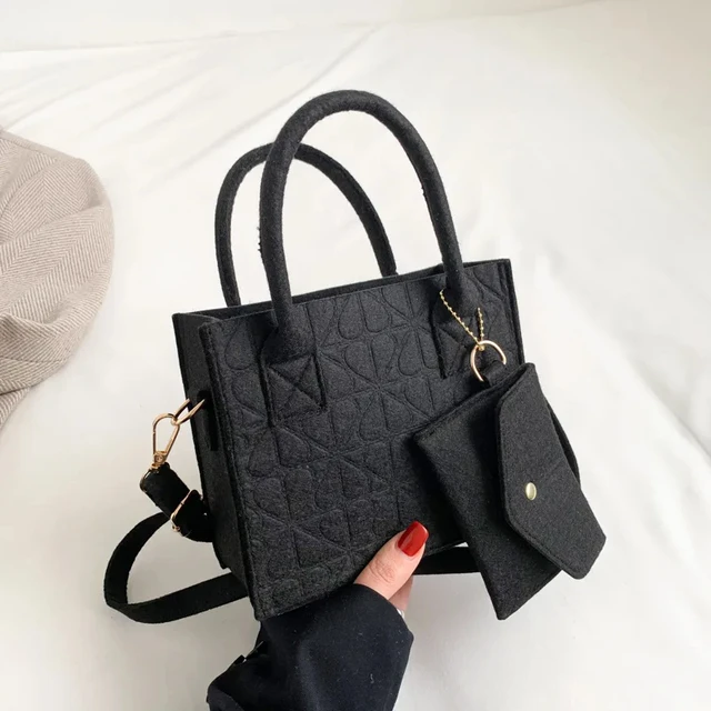 2023 New Zipper Messenger Bag Solid Color Felt Women Shoulder Bag Luxury Designer Handbag Casual Crossbody Bags for Women 1