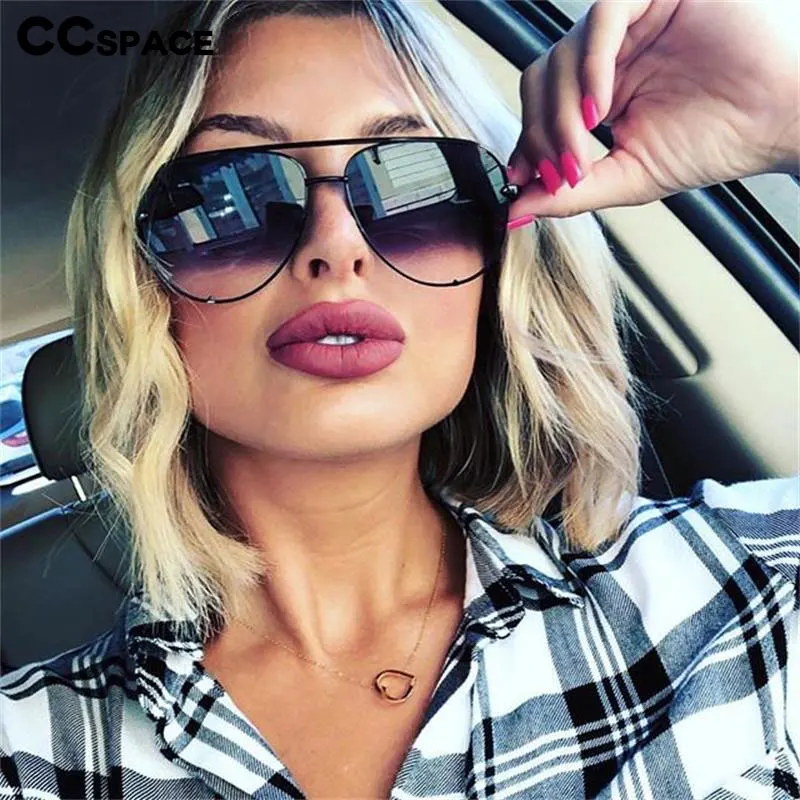 Luxury Oversized XL Pilot Sunglasses - Vintage Designer Women's Shades with UV400 Protection