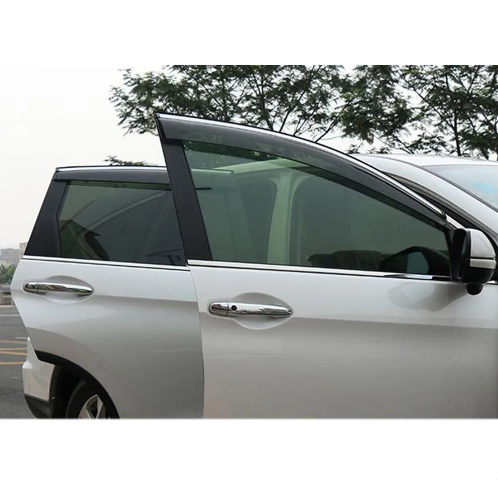 Frame Styling Cover Stick Plastic Window Glass Wind Visor Rain/Sun Guard FOR JAGUAR F-PACE
