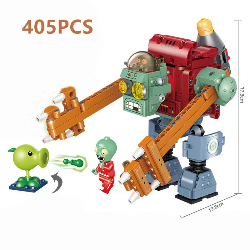 2284 pçs plantas vs zumbis batalha do fundo do mar céu bloco de construção tijolo kits conjunto peashooter gatling ervilha atirador figura brinquedo