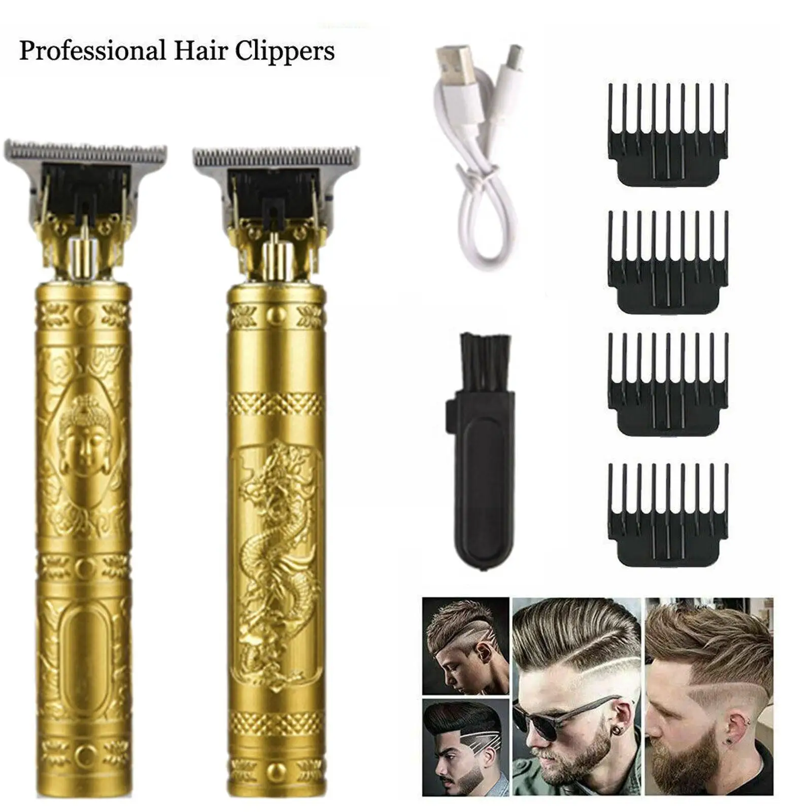 Tagliacapelli Elettrico Professionale Vintage Tagliacapelli Ricaricabile Usb Per Uomo Macchina Per Tagliare I Capelli Salon Barber Tools