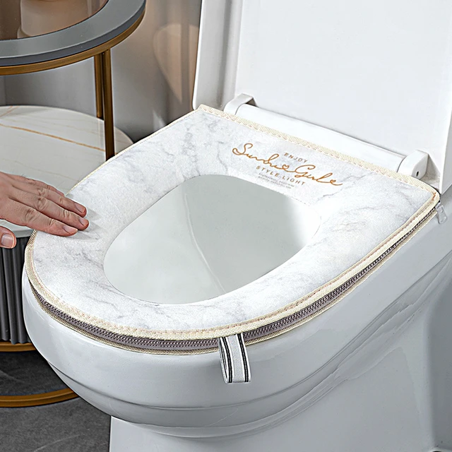 1 Pièces Siège Toilette Étanche Domestique, Siège de WC Universelles avec  Fermeture Éclair, Coussin de Siège