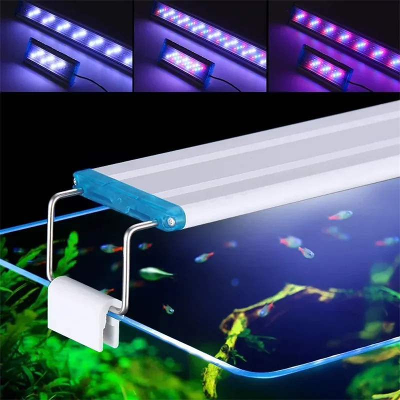Aquarium Light 18/28/38/48/58CM Super Bright LED Aquarium Light For Aquatic Plant Fish Tank Extensible Waterproof Clip Lamp