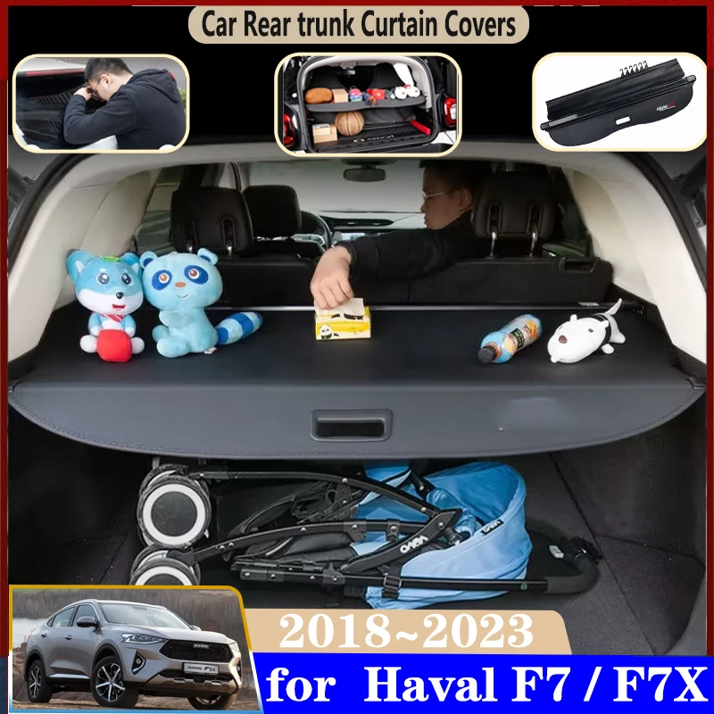 

Car Trunk Curtain For Haval F7 Accessories F7X 2018~2023 2022 Auto Trunk Cargo Rear Curtain Retractable Space Car Accessories