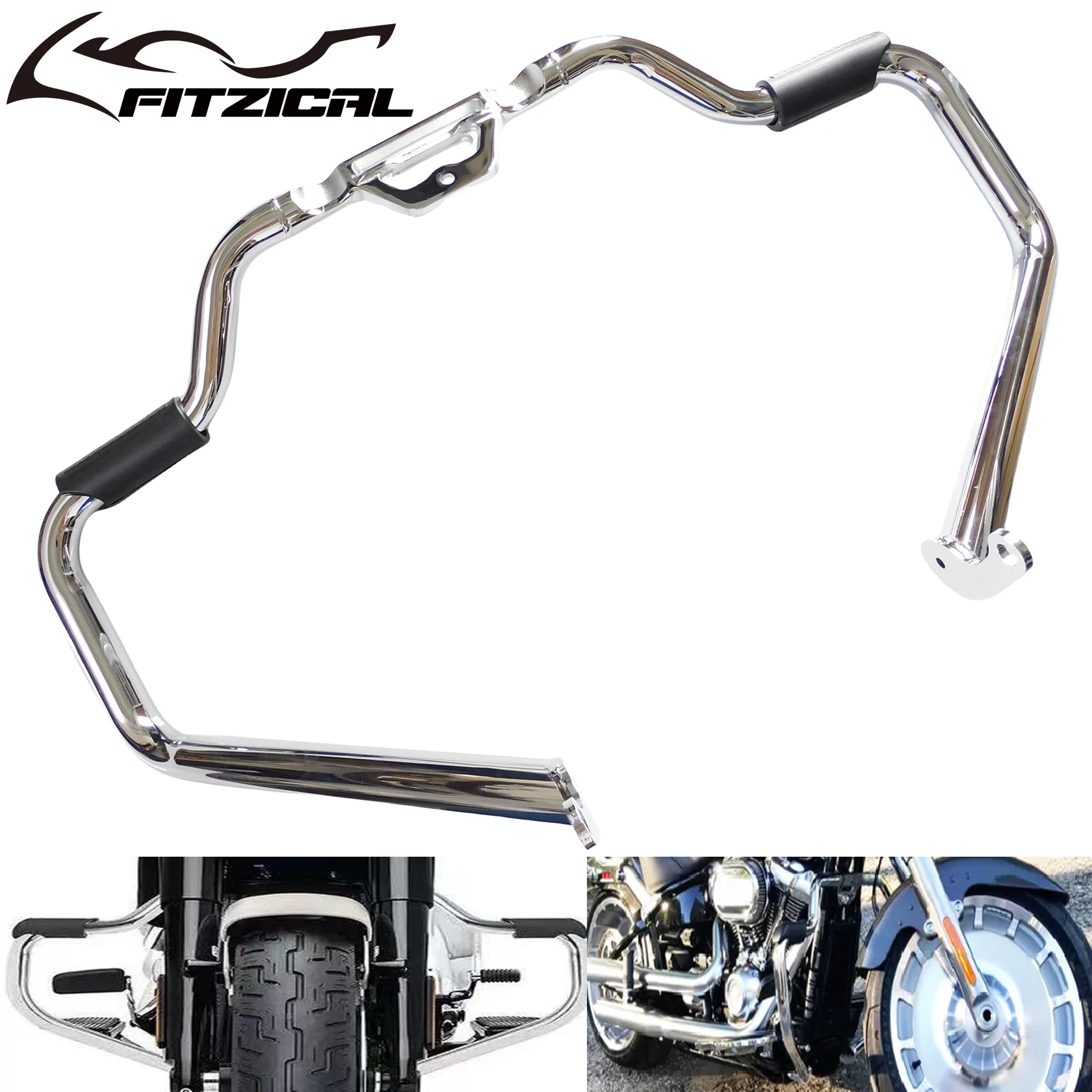 Moto Engine Guard Highway Crash Bar Protector Chrome Per Harley Softail Breakout Fat Bob Street Bob Sport Glide 2018-2022