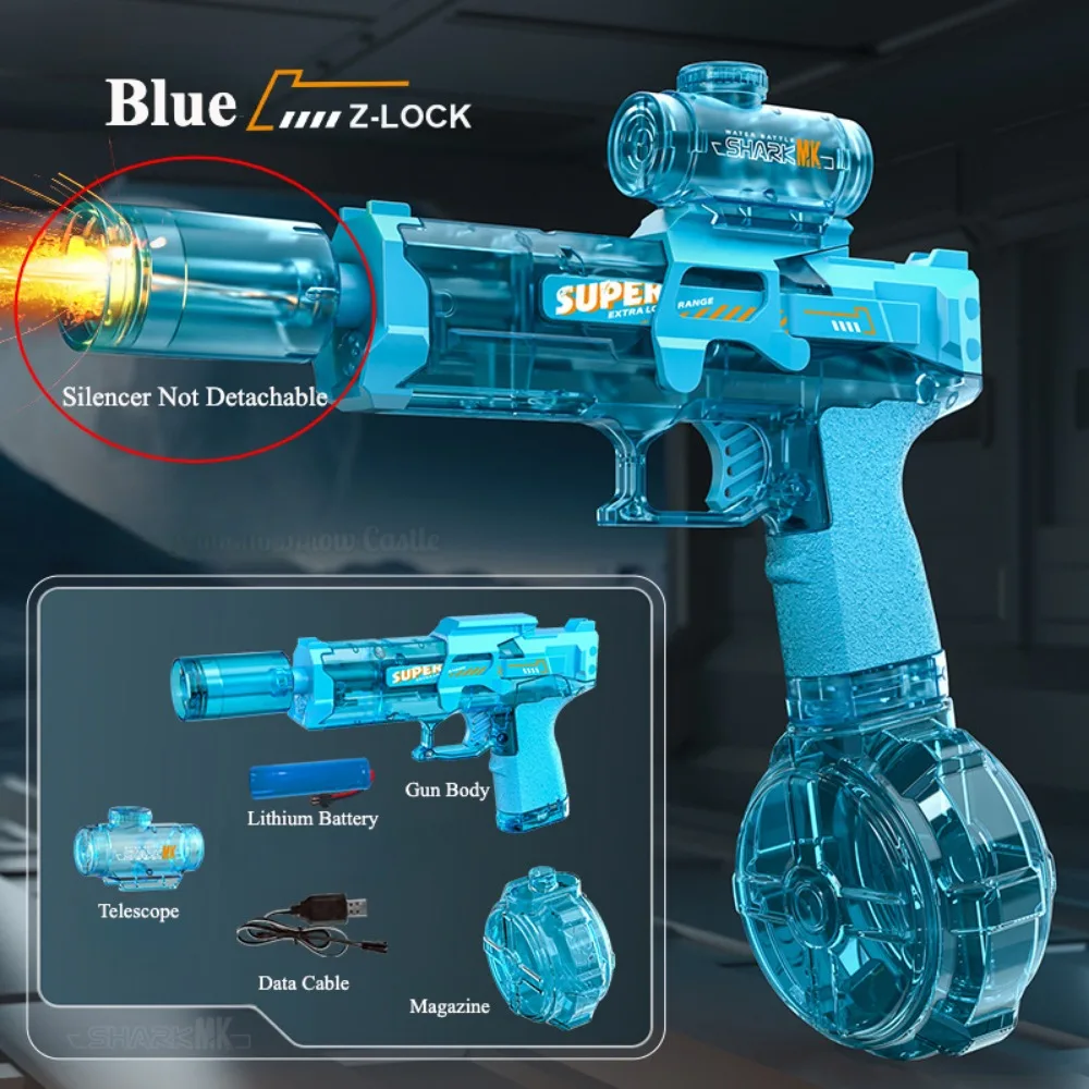 Automatische uzi waterpistool met verlichte led geluiddemper_voghion.com